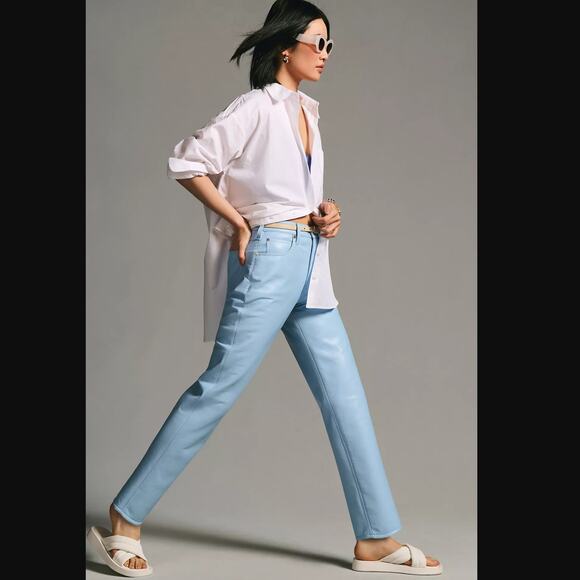 Frame Le High 'N' Tight Straight-Leg Pants - 28 Waist New - Picture 3 of 8